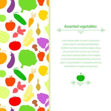 Vegetables vector background Stock Illustration