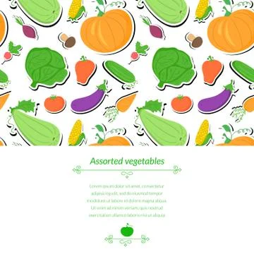 Vegetables vector background Stock Illustration