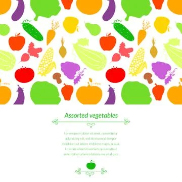 Vegetables vector background Stock Illustration
