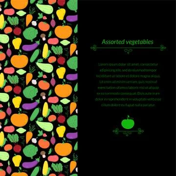 Vegetables vector background Stock Illustration