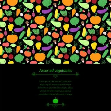 Vegetables vector background Stock Illustration