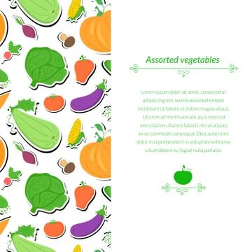 Vegetables vector background Stock Illustration