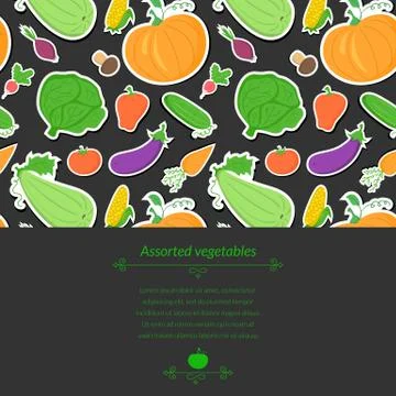 Vegetables vector background Stock Illustration