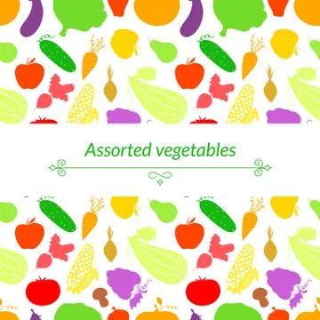 Vegetables vector background Stock Illustration