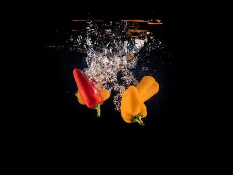 Vegetables in Water Stock Photos