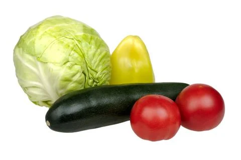 Vegetables on a white background Stock Photos