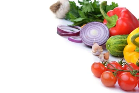 Vegetables  on white background Foto stock