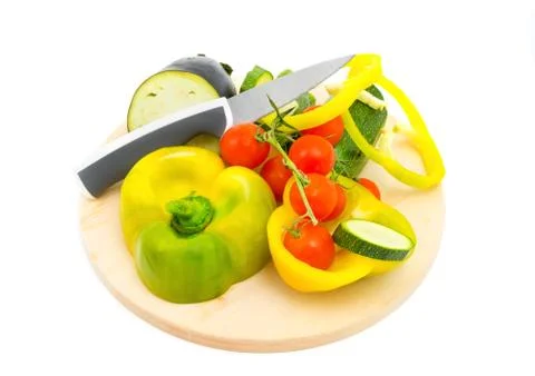 Vegetables on white background Stock Photos