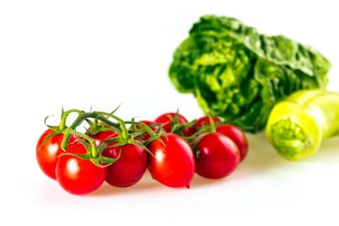 Vegetables on a white background Stock Photos