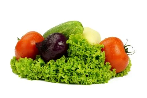 Vegetables on a white background Stock Photos