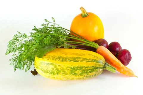 Vegetables on a white background Stock Photos