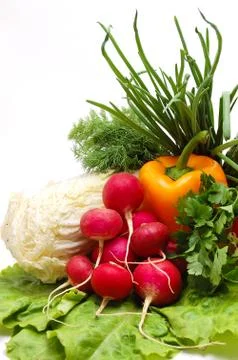 Vegetables on white background Stock Photos