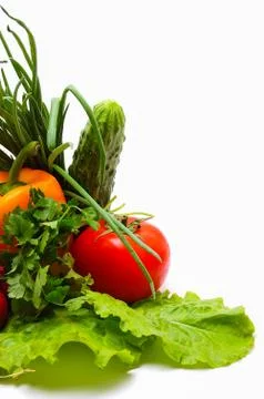 Vegetables on white background Stock Photos