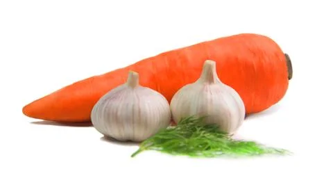 Vegetables on a white background Stock Photos