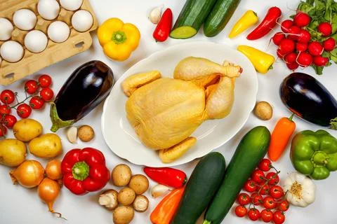 Vegetables on a white background Stock Photos