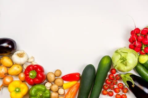 Vegetables on a white background Stock Photos