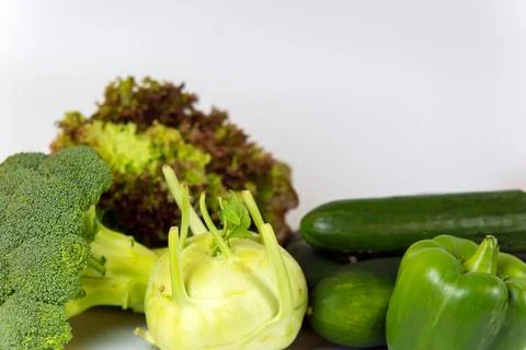 Vegetables on a white background Stock Photos