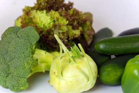 Vegetables on a white background Stock Photos