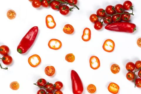 Vegetables on a white background Stock Photos
