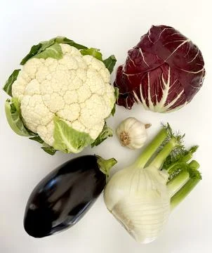 Vegetables on a white background Stock Photos