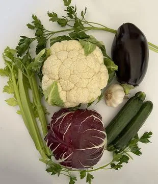 Vegetables on a white background1 Stock Photos