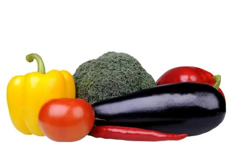 Vegetables on white Stock Photos