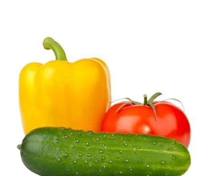 Vegetables on white Stock Photos