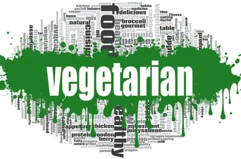 Vegetaria word cloud Stock Illustration
