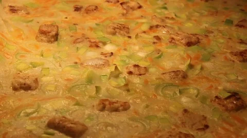 Vegetarian Batter Pudding in Oven Timelapse Stock Footage 71623464