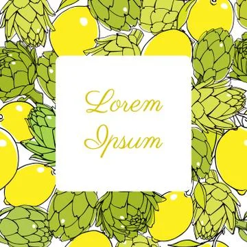 Vegetarian card template Stock Illustration