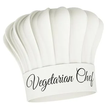 Vegetarian Chef, chef hat. 3D rendering Illustrazione stock