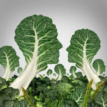 Vegetarian community 库存插图