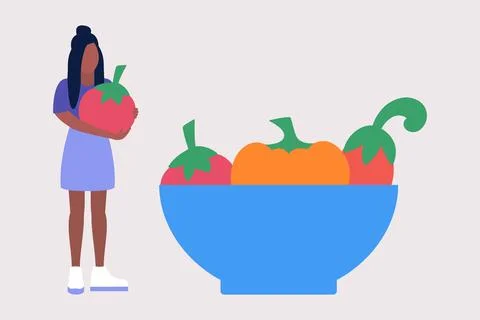 Vegetarian concept Stock Illustration