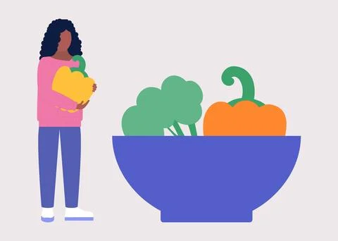 Vegetarian concept Stock Illustration