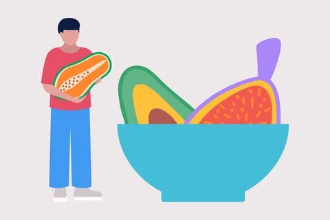 Vegetarian concept Stock Illustration