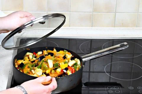 Vegetarian cooking Stock Photos