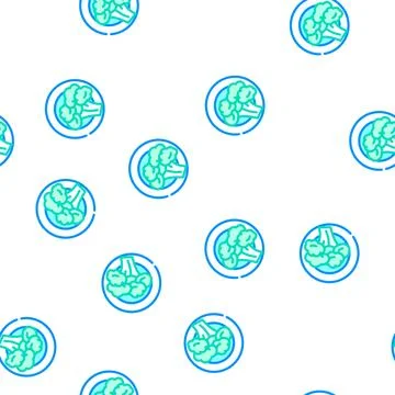 Vegetarian diet vector seamless pattern color Stock Illustration