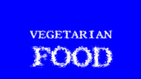 Vegetarian Food cloud text effect blue isolated background Stock Footage 139640755