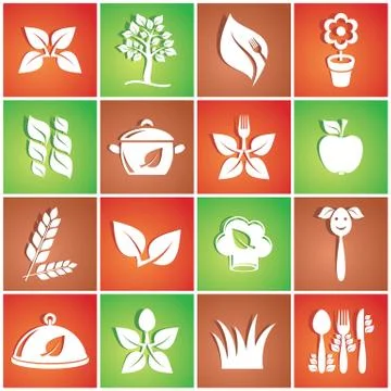 Vegetarian icons イラスト素材