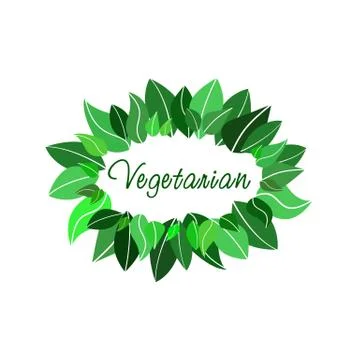 Vegetarian logo. 스톡 일러스트