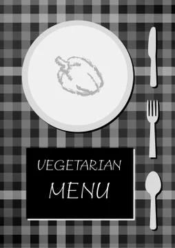 Vegetarian menu Stock-Illustration