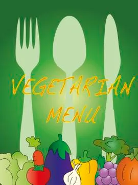 Vegetarian menu Stock Illustration