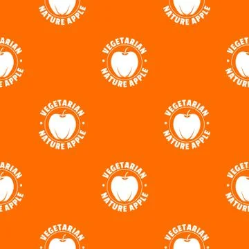 Vegetarian nature apple pattern vector orange Stockillustratie