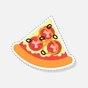 Vegetarian pizza Stock-Illustration