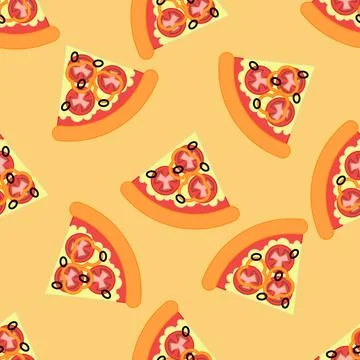 Vegetarian pizza pattern Stock Illustration