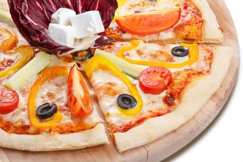 Vegetarian pizza Stock Photos