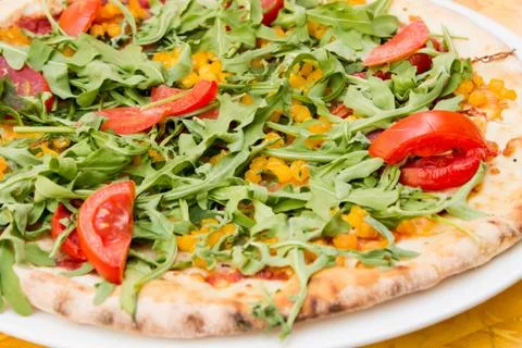 Vegetarian pizza Stock Photos
