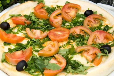 Vegetarian pizza Stock Photos