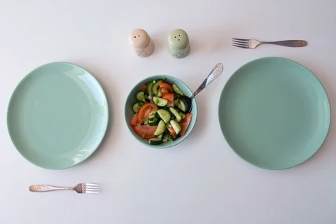 Vegetarian salad. Time Lapse Stock Footage 89167359