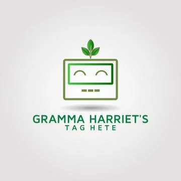 Vegetarian vector logo design template inspiration. Stock Illustration